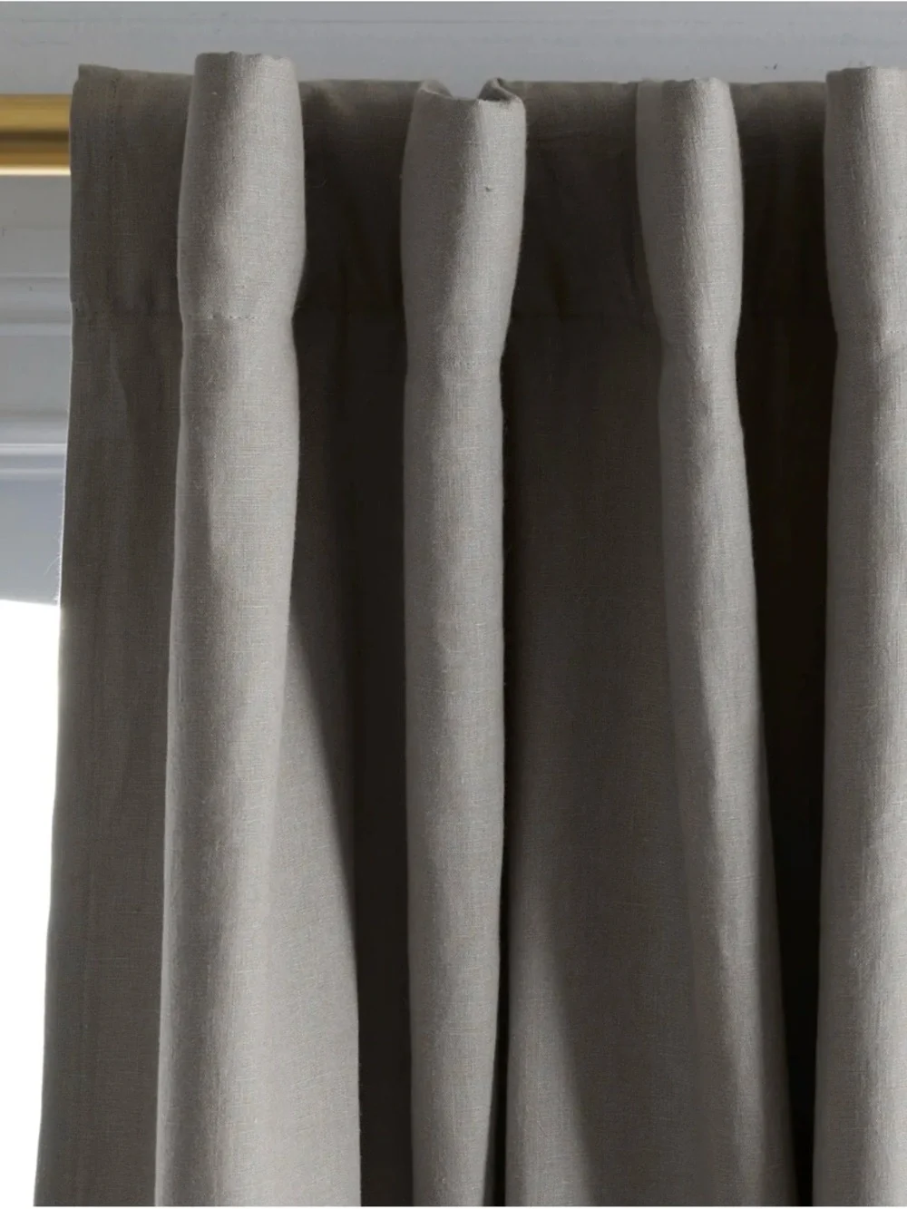 Quince European Linen Room Darkening Panels. (2 panels) 48x96 in Grey